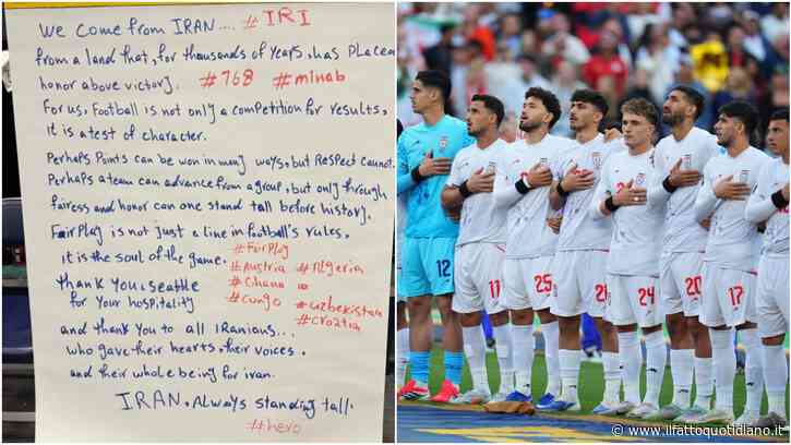 Il sospetto ‘biscotto’ e l’Iran è fuori dai Mondiali, il biglietto lasciato negli spogliatoi lo aveva previsto: “Il fair play è l’anima del gioco. Abbiate rispetto”