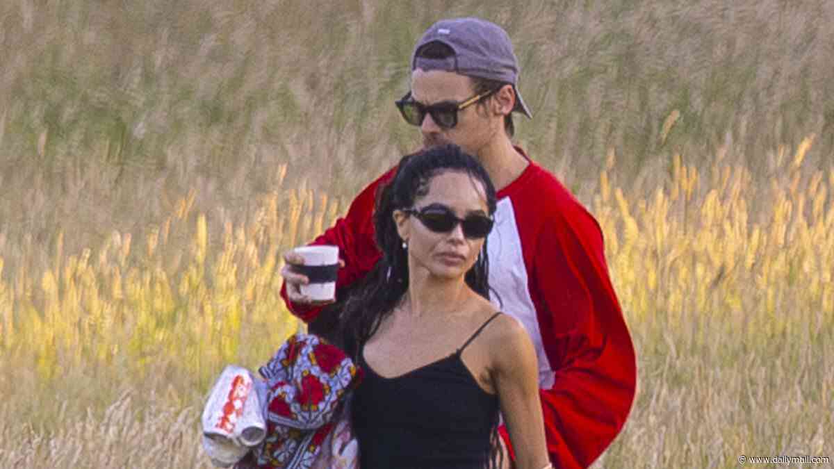 Harry Styles rests his head on Zoe Kravitz's lap as couple enjoy a PDA-packed picnic on Hampstead Heath