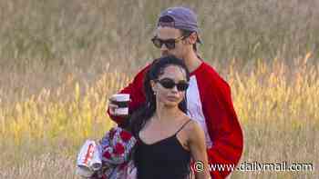 Harry Styles rests his head on Zoe Kravitz's lap as couple enjoy a PDA-packed picnic on Hampstead Heath