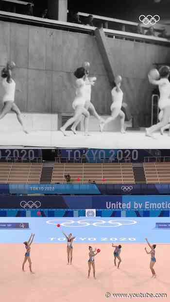 Watching the ball routine transform over time 🤩 #Olympics
