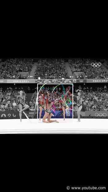 A stunning frame of rhythmic gymnastics from #Paris2024 ✨#Olympics #RhythmicGymnastics