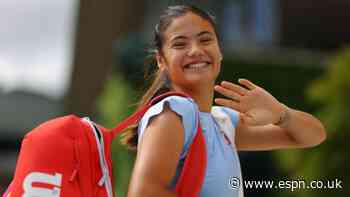 Raducanu's Wimbledon practice eases injury fears