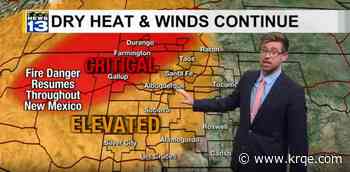Hot, windy weather continues for Sunday