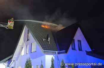 FW Bad Oeynhausen: Dachstuhlbrand infolge eines Blitzeinschlages