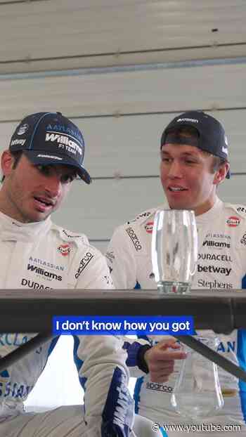 Alex vs Carlos in the Water Cup challenge 👊💧 #f1