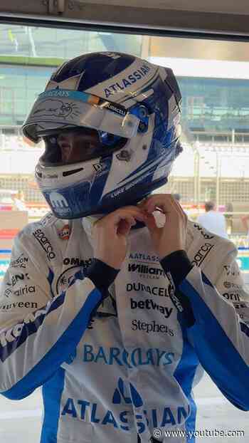 Luke getting comfy in the FW48 🤝 Ready for FP1 tomorrow ⏩ #f1