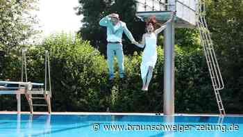 Dettumer Freibad: Nach dem Ja-Wort im Brautkleid vom Dreimeterturm