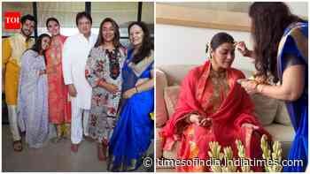 Parents to be Aditya-Anushka are all smile during Godhbharai