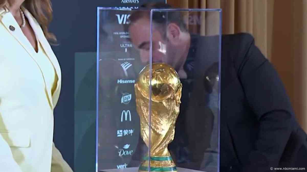 Original World Cup Trophy returns to Miami Freedom Tower