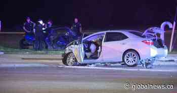 1 dead, 5 injured after 2-vehicle collision in Brampton