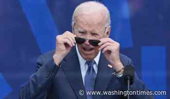 Biden accuses Trump of corruption then struggles to find way off stage