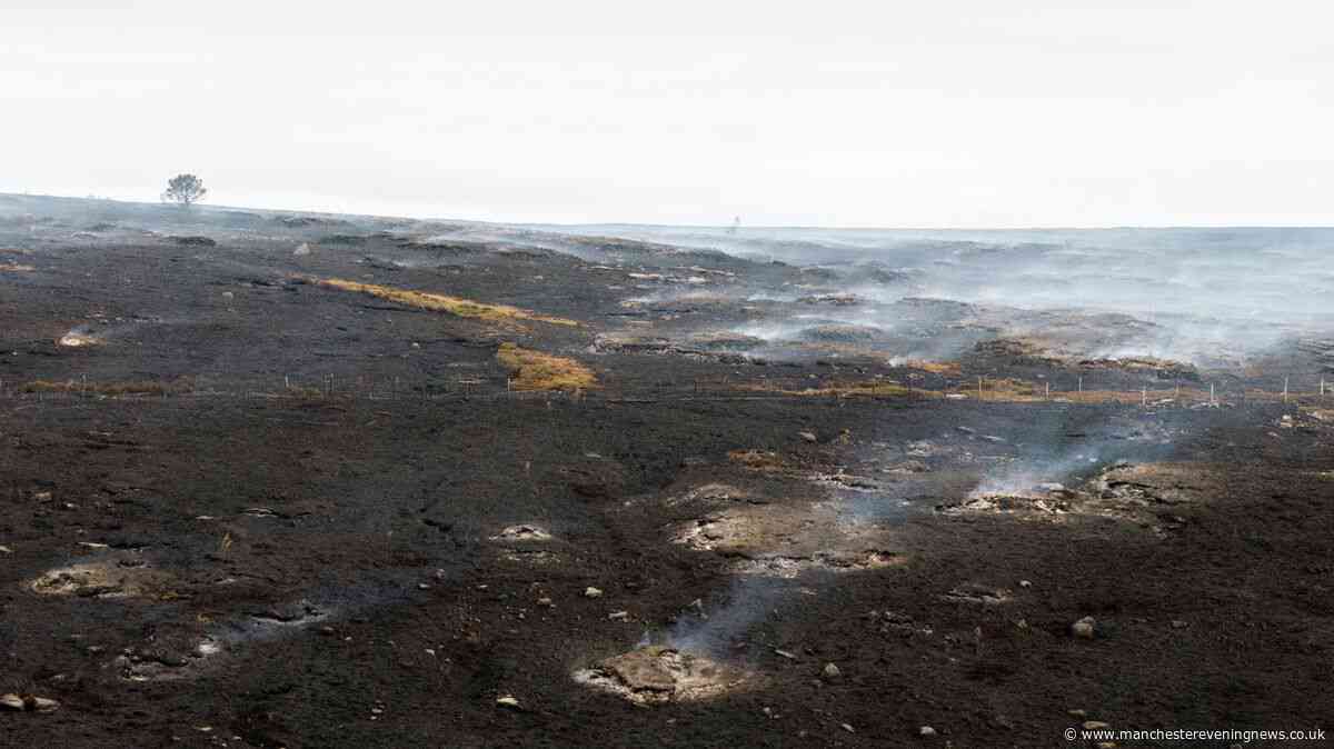 Fire crews return to Tintwistle Moor four days after huge blaze broke out