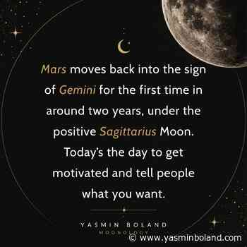 Mars moves back into the sign of Gemini for