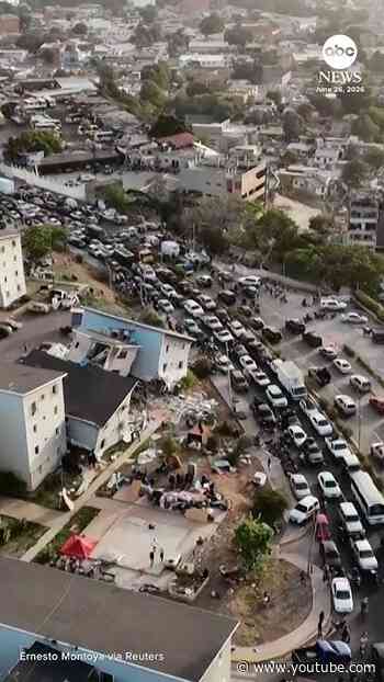 Drone footage captures destruction after earthquakes strike Venezuela