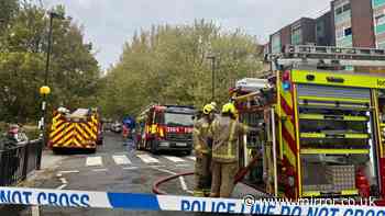 Major fire at Amhurst Road hotel in Hackney with ten fire engines and 70 firefighters