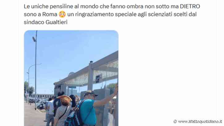“Le pensiline a Roma fanno ombra dietro e non sotto, complimenti a Gualtieri”: il post del consigliere leghista scatena i social