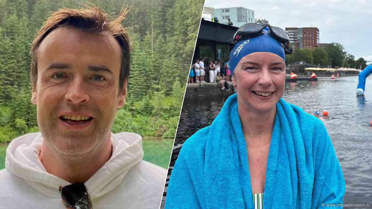 Chantal zwemt voor onderzoek naar kanker met haar man Ralf in gedachten