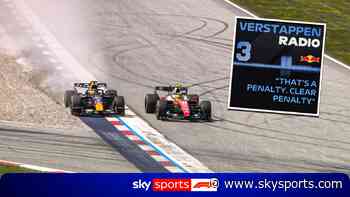'That's a penalty!' | Max hits gravel after feisty scrap with Lewis