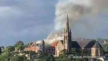 Downpatrick Convent Of Mercy on fire: 'Thoughts with firefighters' as smoke fills sky