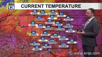 Hot and breezy conditions continue into the workweek