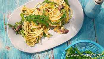 Spaghetti in Sardinen-Knoblauch-Soße mit Rucola