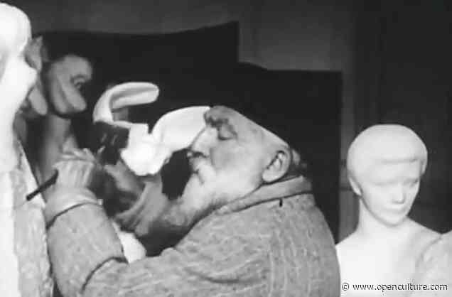 Rare Film of Sculptor Auguste Rodin Working at His Studio in Paris (1915)