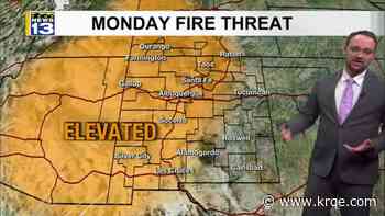 Hot, dry and breezy conditions keep fire concerns high heading into the workweek