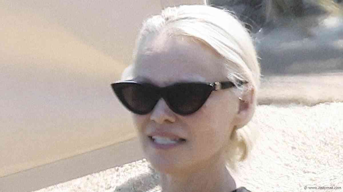 Pamela Anderson, 58, is radiant as she soaks up the sun in Saint-Tropez with son Dylan, 28, ahead of his wedding to fiancee
