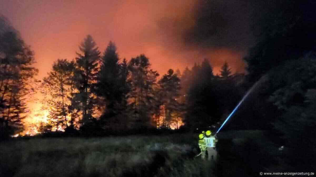 Waldbrand am Chiemsee - A8 wegen des Rauchs gesperrt