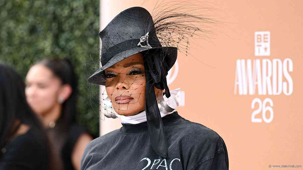 Janet Jackson channels late brother Michael in rare red carpet appearance at BET Awards… months after declining to be portrayed in biopic