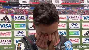 Canada hero Stephen Eustaquio bursts into tears as he opens up on his late parents after scoring game-winning World Cup goal following their deaths
