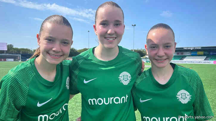 Football triplets make historic debut for Guernsey