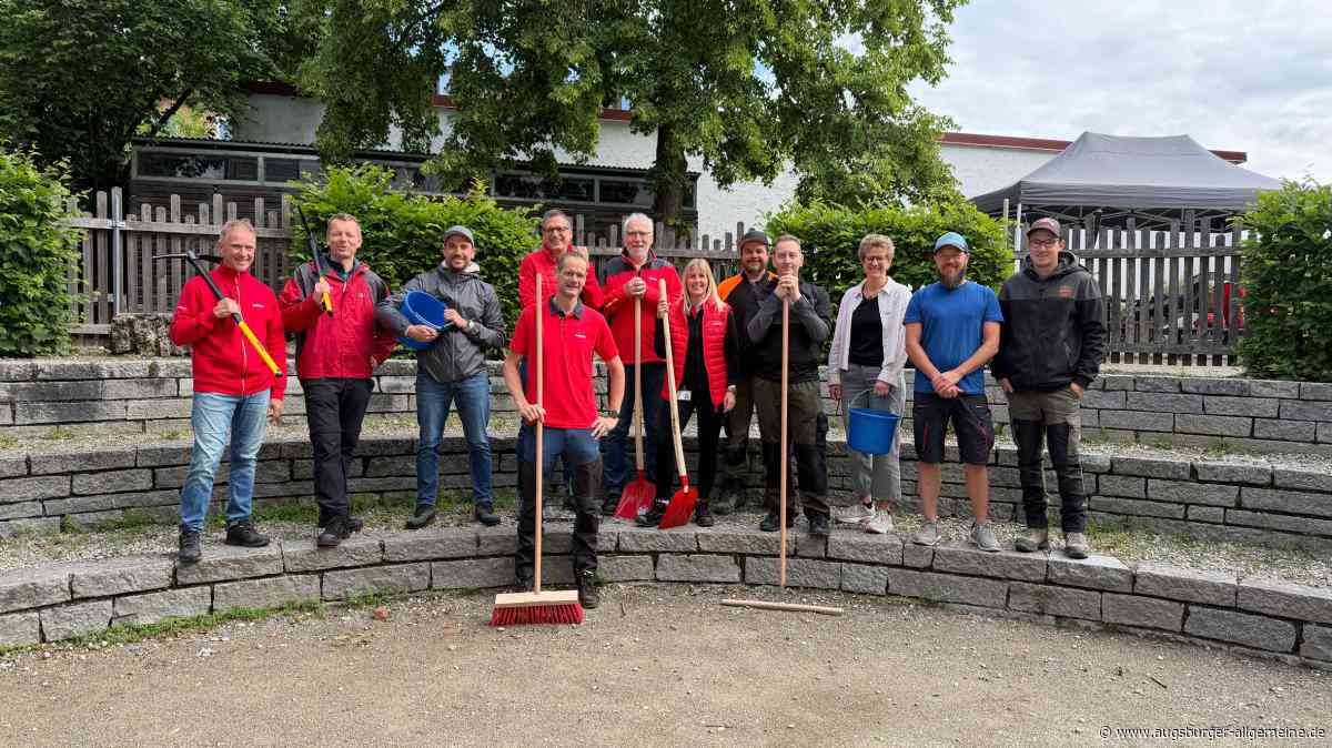 Hilti-Mitarbeitende unterstützen Montessori Inning beim Start des neuen Outdoor-Klassenzimmers