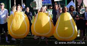 Wimbledon fans and protesters turn out for world's top tennis tournament - see pictures