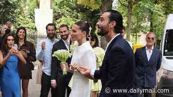 'Most beautiful girl in the world' Thylane Blondeau is married: Model stuns as she ties the knot with French DJ Ben Attal in Paris three months after getting engaged