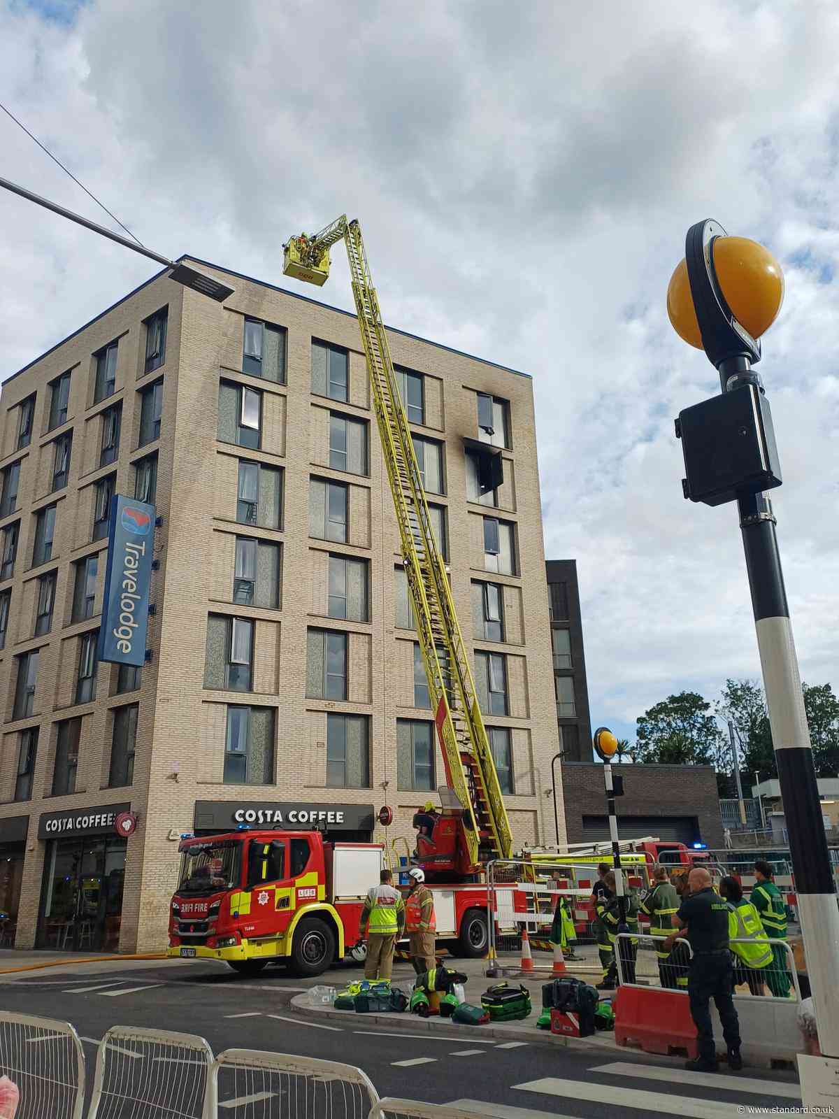 70 firefighters tackle Travelodge blaze in Hackney