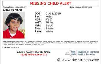Police search for boy missing in Menands