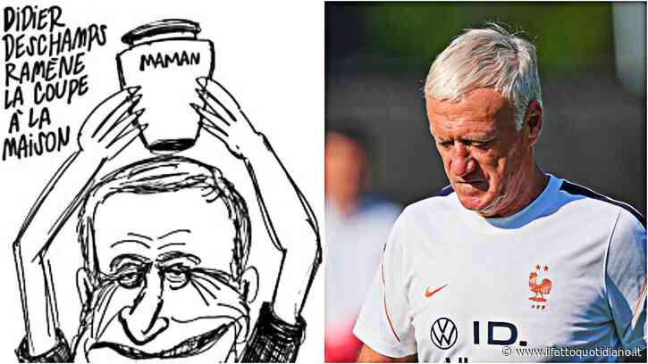 La vignetta di Charlie Hebdo sulla mamma morta di Deschamps scatena le polemiche in Francia. La Federcalcio: “Irrispettosa e indecente”