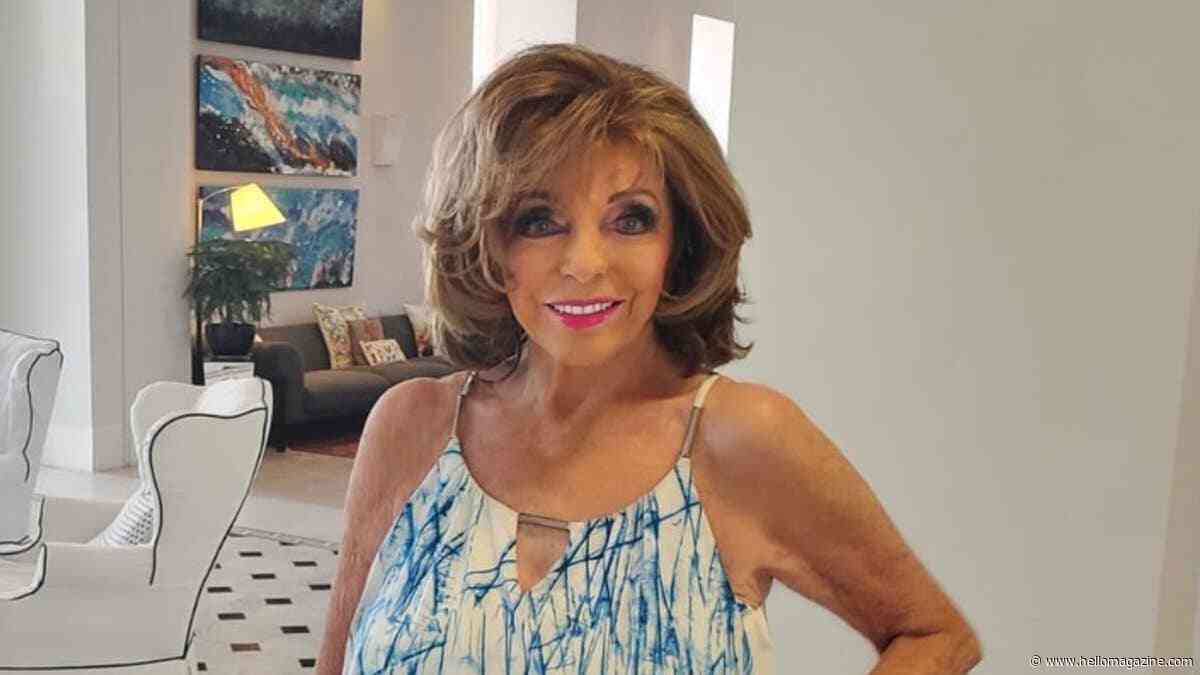 Joan Collins, 93, is a heatwave goddess in striped swimsuit during St. Tropez escape
