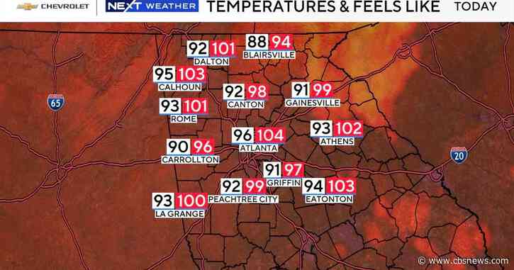 Heat advisory issued for most of Georgia as temperatures expected to feel like the triple digits