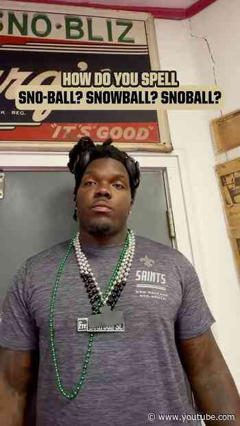 Sno-ball, snow ball, snoball? Saints rookies answer #saints #nfl