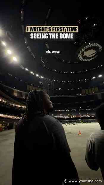 Jeremiah Wright sees Caesars Superdome for first time 👀#saints #nfl #shorts
