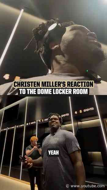 Christen Miller reaction to Superdome locker room 👀 #saints #nfl