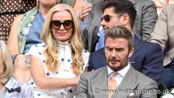 David Beckham and Katherine Jenkins in awkward Wimbledon moment after awful row