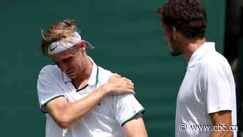 Canada's Shapovalov retires after shoulder injury in Wimbledon first-round loss