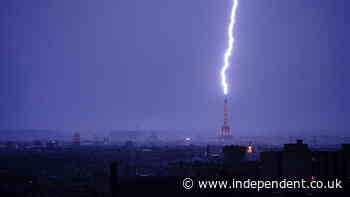 Watch: Lightning strikes Eiffel Tower during violent Paris thunderstorm