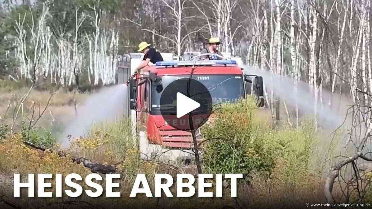 Video: Waldbrand in Sachsen – Löscharbeiten durch Hitze erschwert