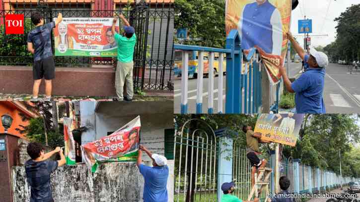 South Kolkata residents reclaim public spaces, remove poster clutter