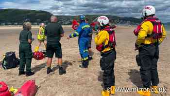 Man airlifted to hospital after trying to open beer on Wales beach