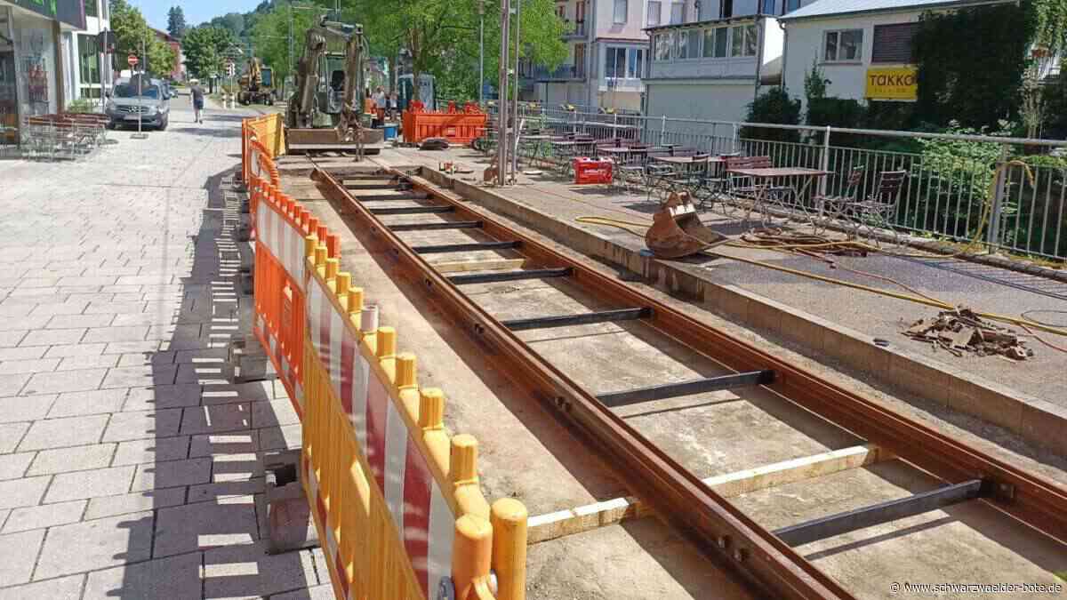 Gleisarbeiten in Bad Wildbad: Fährt die Stadtbahn bis zur Enzbeleuchtung wieder?